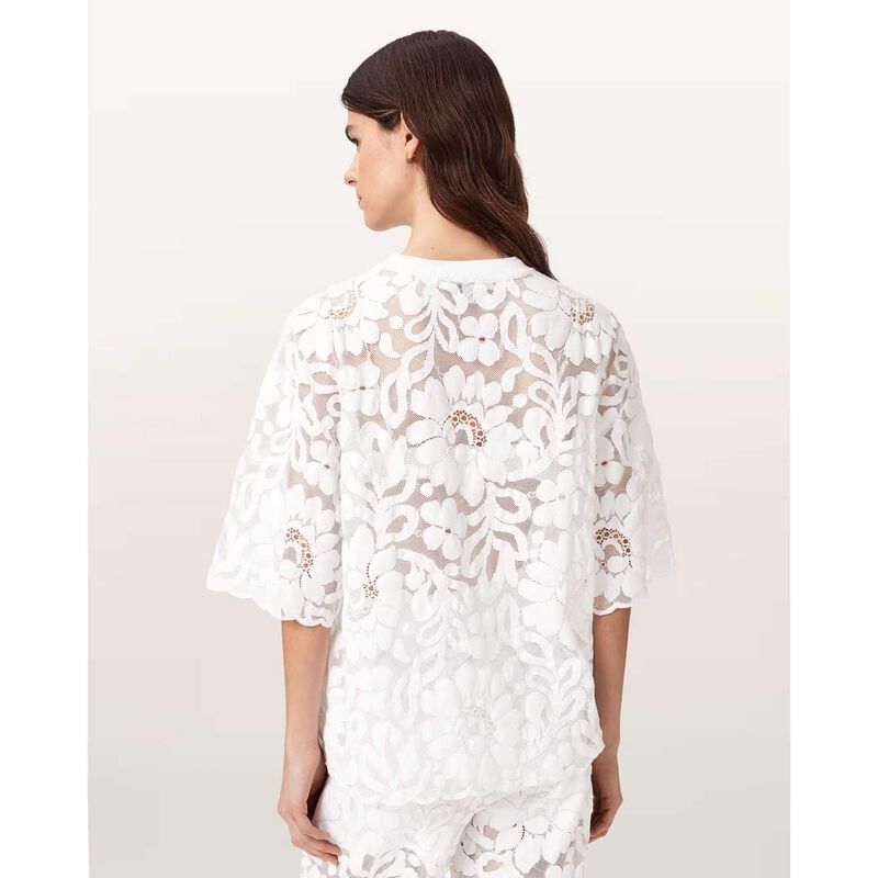 AllSaints Amelie Oversized Lace Tee image number 1